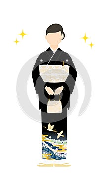 A person in kimono