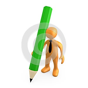 Person With Large Pencil