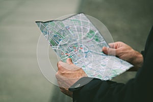 Person Looking a Map