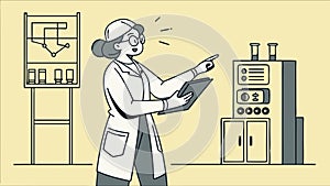 Person managing data center server racks, IT administration, vector design Generative AI