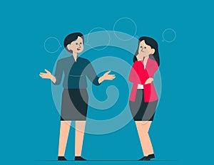 Person with miscommunication. communication problems vector concept