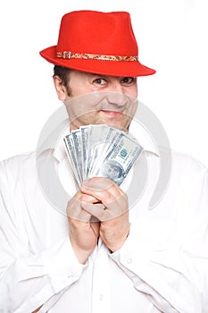 The person and money photo