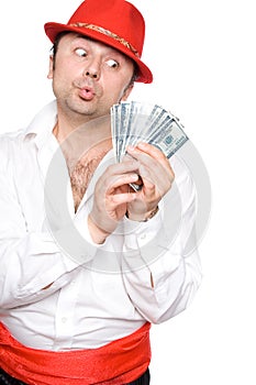 The person and money photo