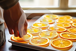 person orange slices for spiced cider