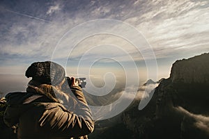 Person photographing in Monestir de Montserrat