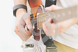 Person playing the Guitar