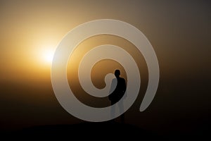 A person praying to God