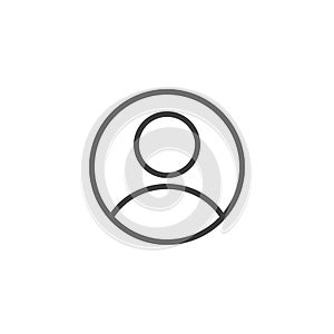 Person profile circle avatar outline icon photo