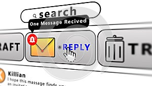 person replying message illustration