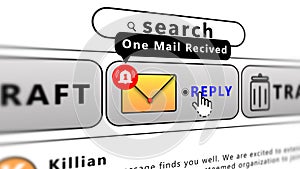 person replying to mail