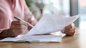 Person reviewing a document.AI generated image