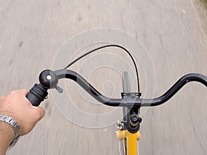 Person riding bicycle