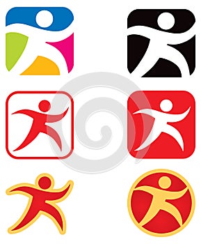 Person Running Walking Logo