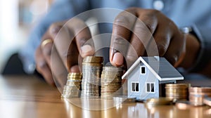 Person Saving Money for House.AI generated image