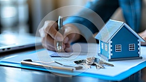 The house and contract agreement.AI generated image