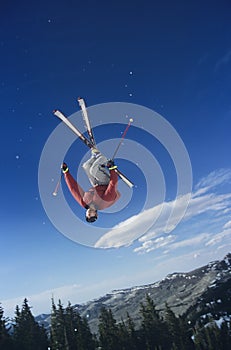 Person On Skis Jumping