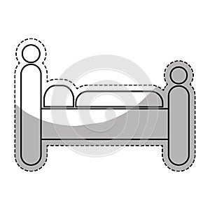person sleeping pictogram hotel or motel icon image