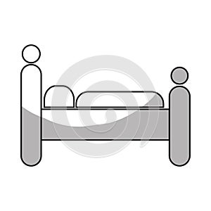 person sleeping pictogram hotel or motel icon image