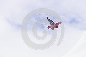 Person On Snowboard Jumping Midair