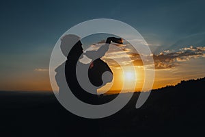 Religious Horn Sunset