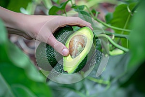 person squeezing an avocado to check for ripeness