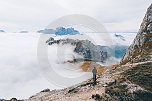 Person standing and enjoying the view