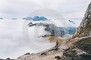 Person standing and enjoying the view