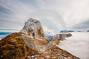 Person standing and enjoying the view