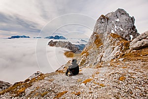 Person standing and enjoying the view