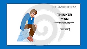 person thinker man vector