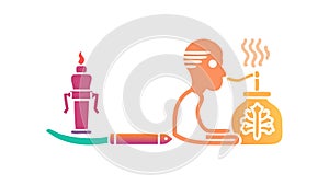 Person Thinking Creative Idea Generation Vector, vector design Generative AI