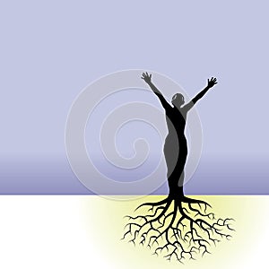 Osoba strom korene 