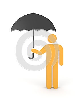 Person with umbrella