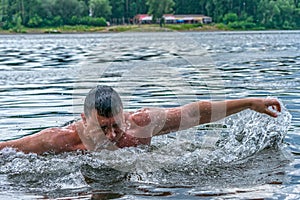 A person unable to swim drowns in water and panics