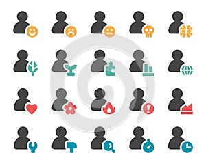 Person and user icon set