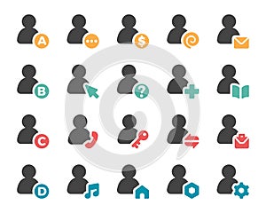Person and user icon set