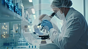 A Scientist Working in the Laboratory. AI generated photo