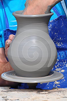 Person using potters wheel