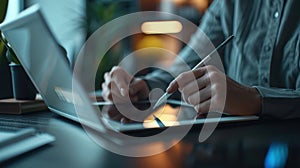 The person using tablet.AI generated image