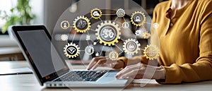 Person using a tablet to explore interactive data visualizations with colorful graphs and charts in a contemporary setting