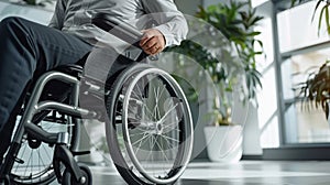 The person using wheelchair.AI generated image