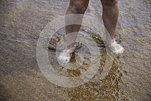 Person walking beach