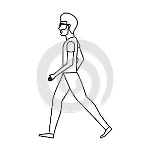 person walking isolated icon