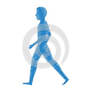 person walking isolated icon