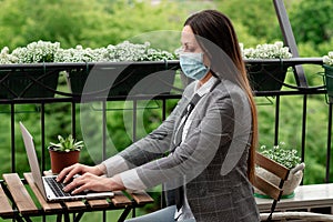 Person Wearing Face Mask With Surgical Gloves Displaying Set Of Medical Precautionary Gears For Health Risk Awareness