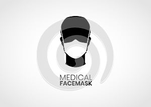 Person wearing medical face mask.