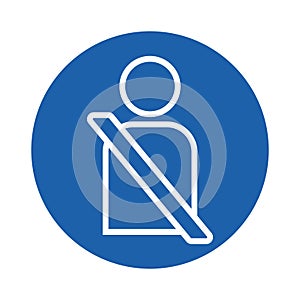 person wearing seatbelt. Vector illustration decorative background design