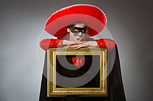 The person wearing sombrero hat in funny concept