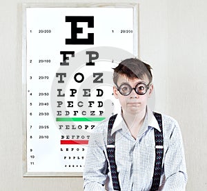 Person wearing spectacles