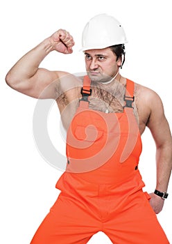 The person in working clothes